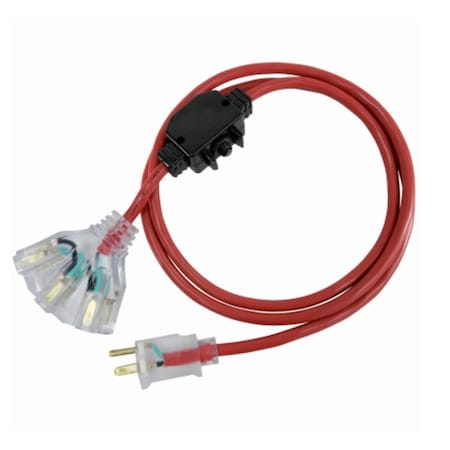 Extraer SJTW Extension Cord, 16 AWG, Outdoor, 16/3, Orange, 100 ft EX2669784